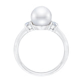 Diamond & Freshwater Pearl Ring